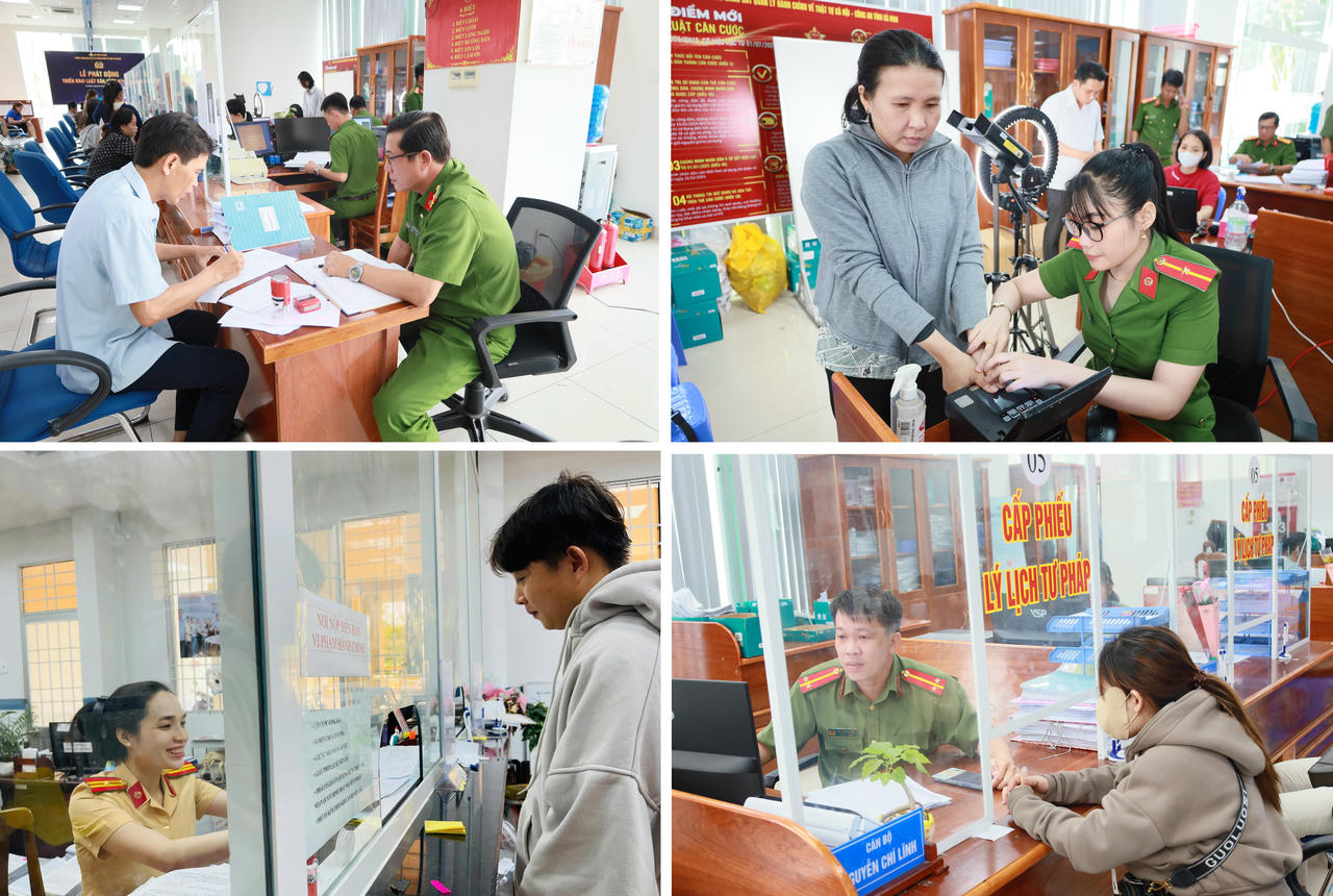 Lực lượng Công an tỉnh Cà Mau tiếp nhận và giải quyết thủ tục hành chính nhanh gọn, thuận tiện, tạo điều kiện tốt nhất cho người dân.