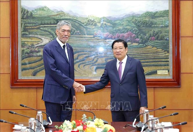 Trưởng ban Nội chính Trung ương tiếp Tổng Bí thư Đảng Phong trào cánh tả thống nhất Cộng hòa Dominica