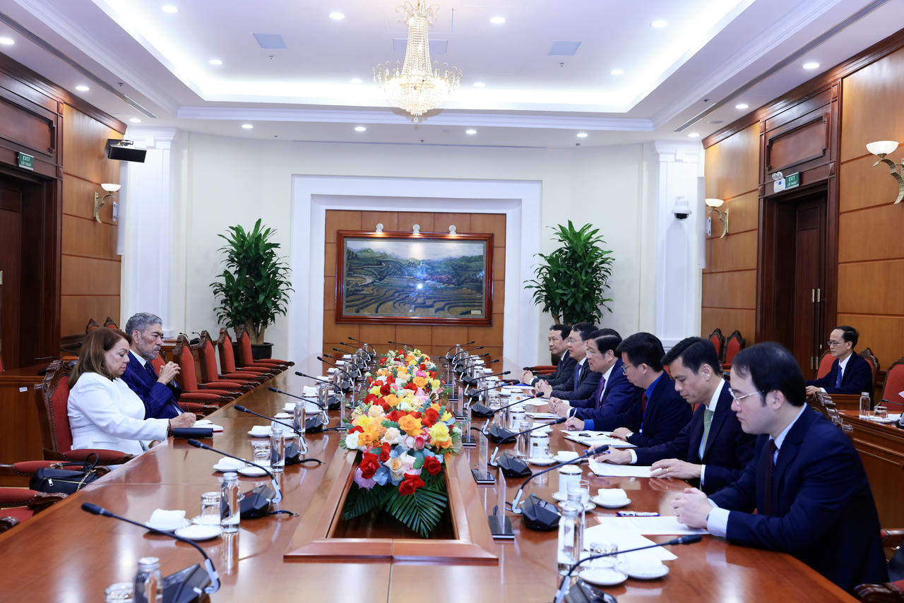 Quang cảnh buổi tiếp. (Ảnh: Đặng Phước)