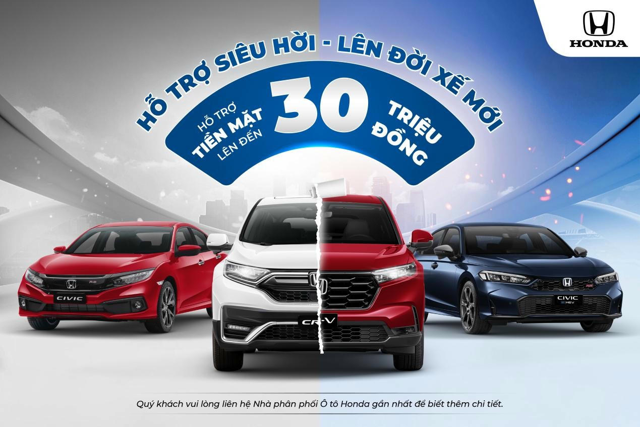 Honda Việt Nam ưu đãi cho khách hàng mua và đổi xe ô tô trong tháng 9