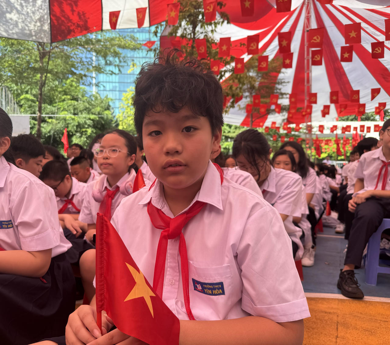 Bạn Vũ Đức Khoa - học sinh Trường THCS Yên Hoà