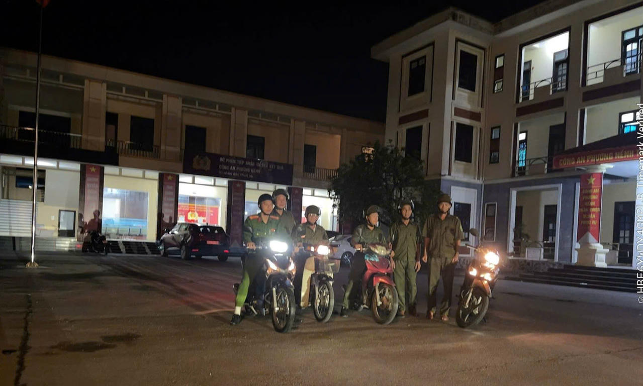 Công an phường Nếnh tổ chức tuần tra kiểm soát, bảo đảm ANTT trên địa bàn phường.
