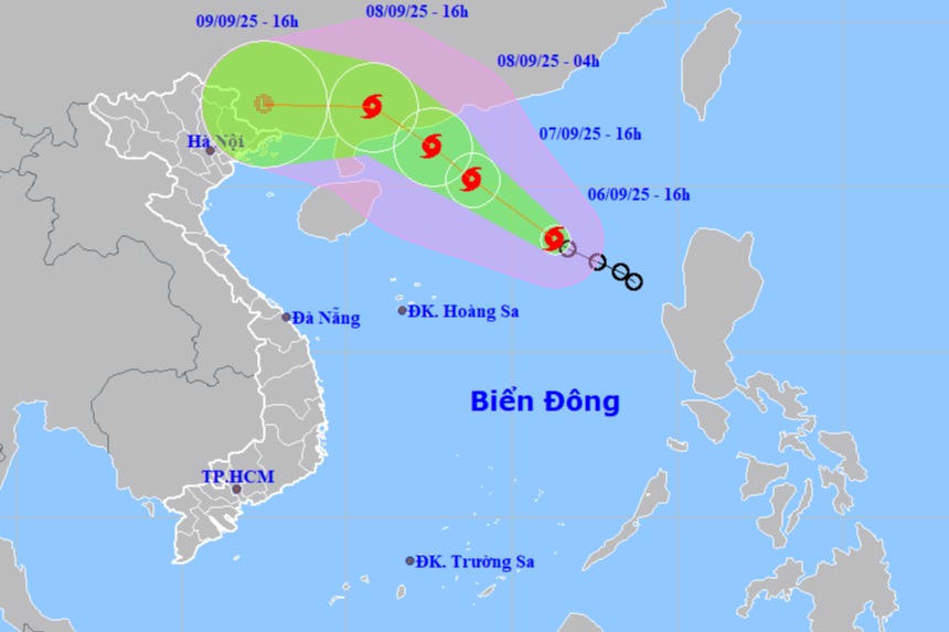 Áp thấp nhiệt đới trên biển đã mạnh lên thành bão