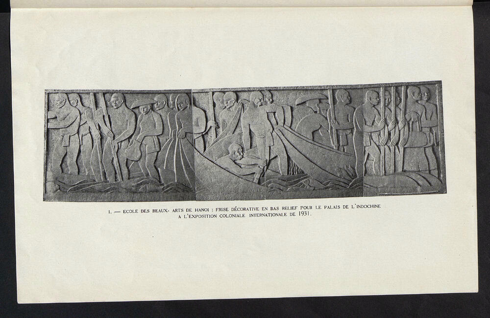 Tại Triển lãm Thuộc địa quốc tế Paris 1931 - một dải phù điêu trang trí lớn cho Cung Đông Dương tại khu triển lãm với những chi tiết trùng hợp.