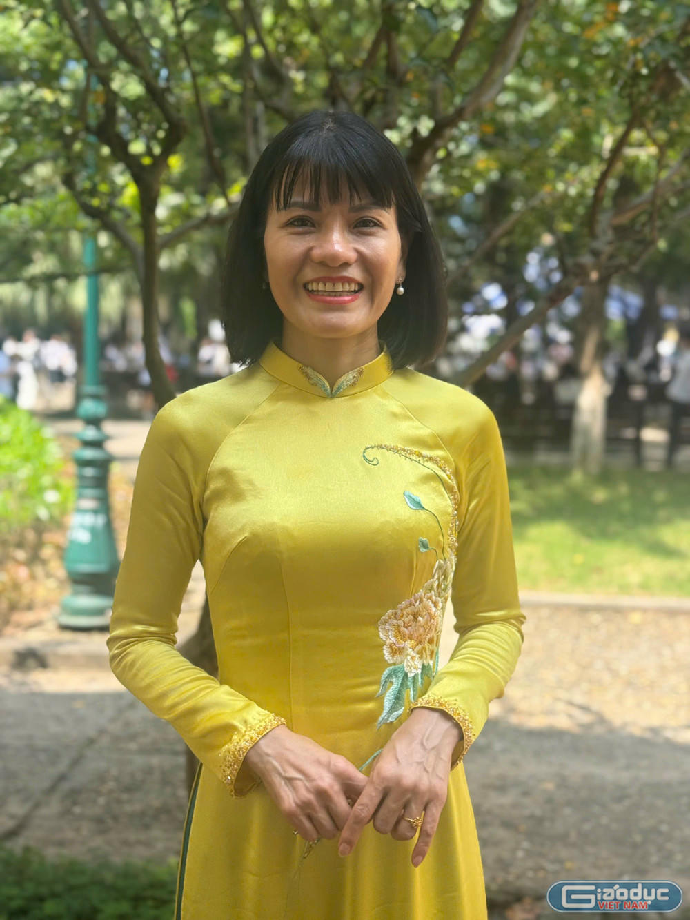 Cô Nguyễn Thị Nhiếp - Hiệu trưởng Trường Trung học phổ thông Chuyên Chu Văn An. (nguồn GDVN)