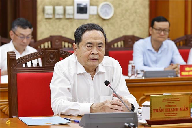 Chủ tịch Quốc hội Trần Thanh Mẫn phát biểu. Ảnh: Doãn Tấn/TTXVN