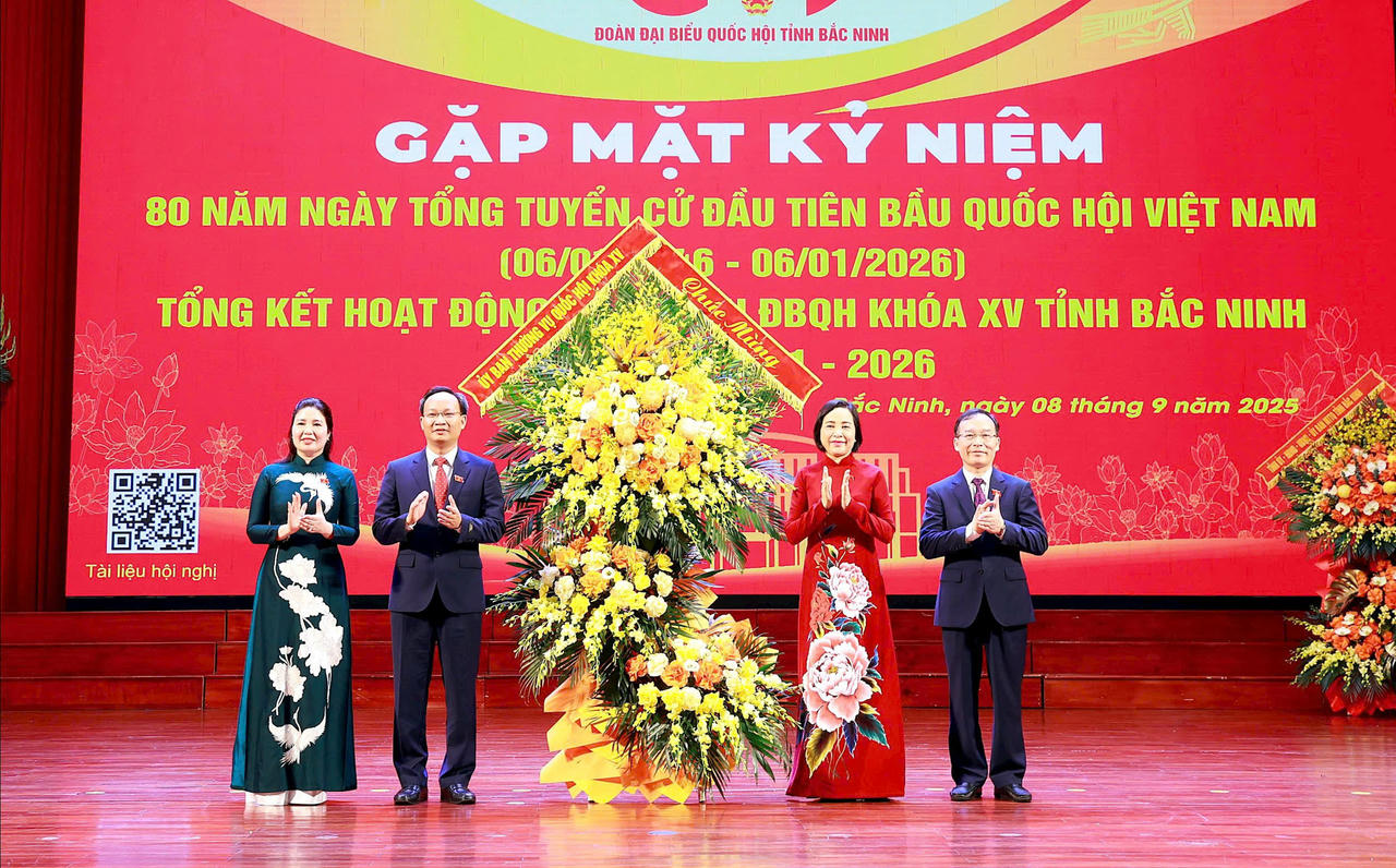 Phó Chủ tịch Quốc hội Nguyễn Thị Thanh dự gặp mặt các thế hệ Đại biểu Quốc hội tỉnh Bắc Ninh