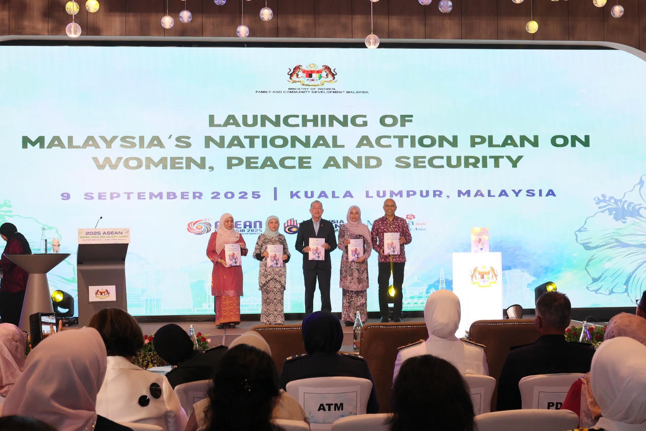 Malaysia đã đưa ra Kế hoạch hành động quốc gia đầu tiên về Phụ nữ, Hòa bình và An ninh tại Hội nghị thượng đỉnh Phụ nữ, Hòa bình và An ninh ASEAN năm 2025 tại Kuala Lumpur, Malaysia vào ngày 9/9/2025. Ảnh: UN Women