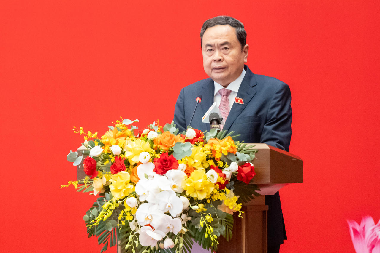 Chủ tịch Quốc hội Trần Thanh Mẫn phát biểu khai mạc (Ảnh: quochoi.vn)