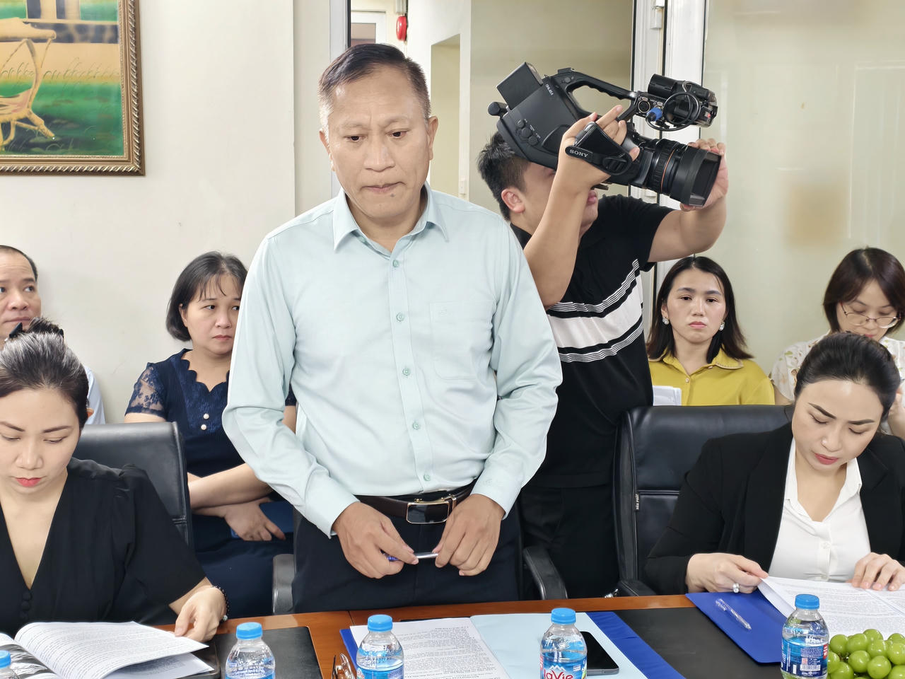 Ông Hoàng Quốc Anh đóng góp ý kiến tại Hội thảo.