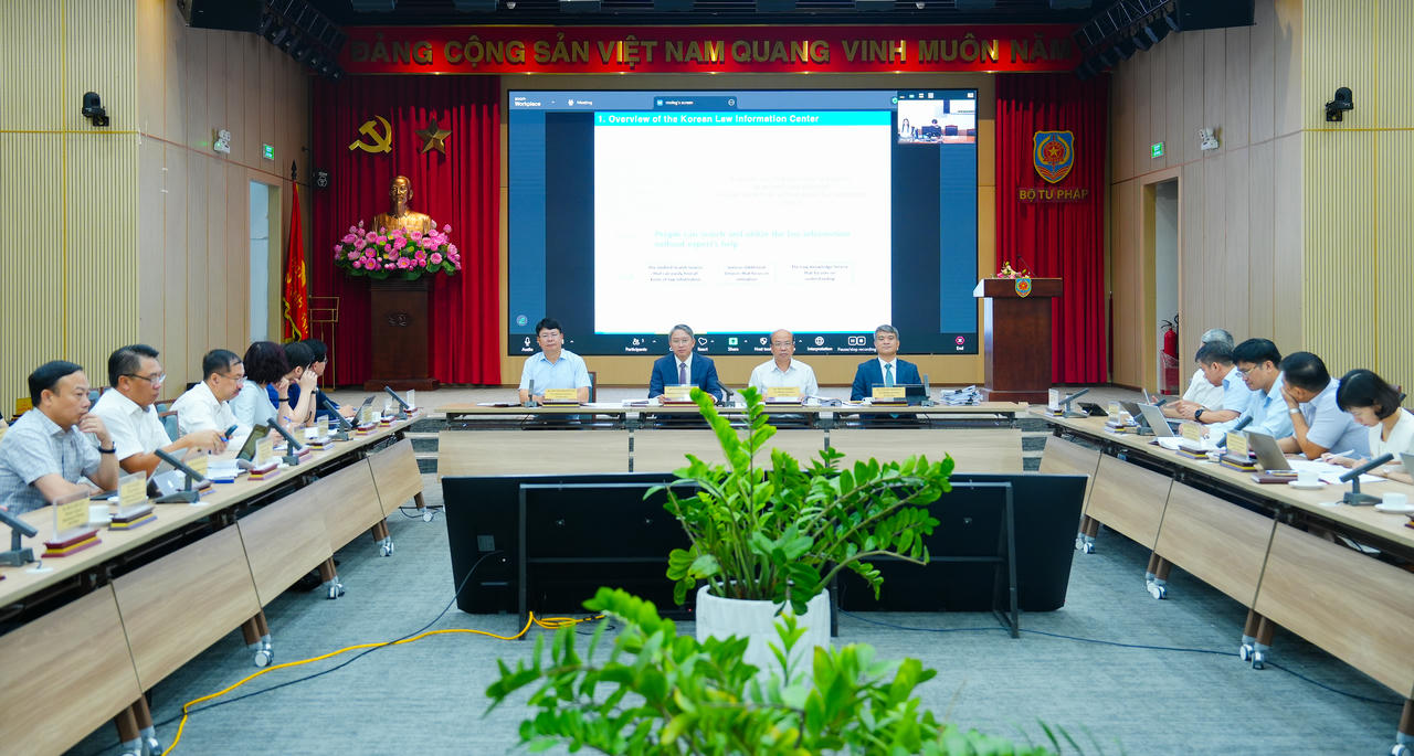 Bộ Tư pháp Việt Nam – Bộ Lập pháp Hàn Quốc: Chia sẻ kinh nghiệm ứng dụng công nghệ số, trí tuệ nhân tạo và cơ sở dữ liệu lớn về pháp luật