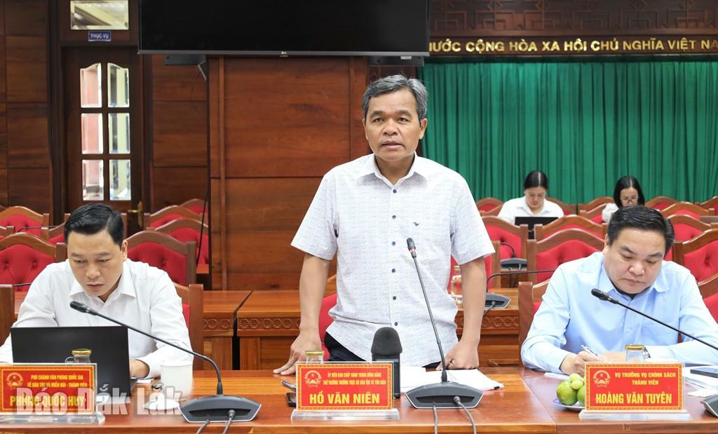 Thứ trưởng Thường trực Bộ Dân tộc và Tôn giáo Hồ Văn Niên. Ảnh baodaklak.vn