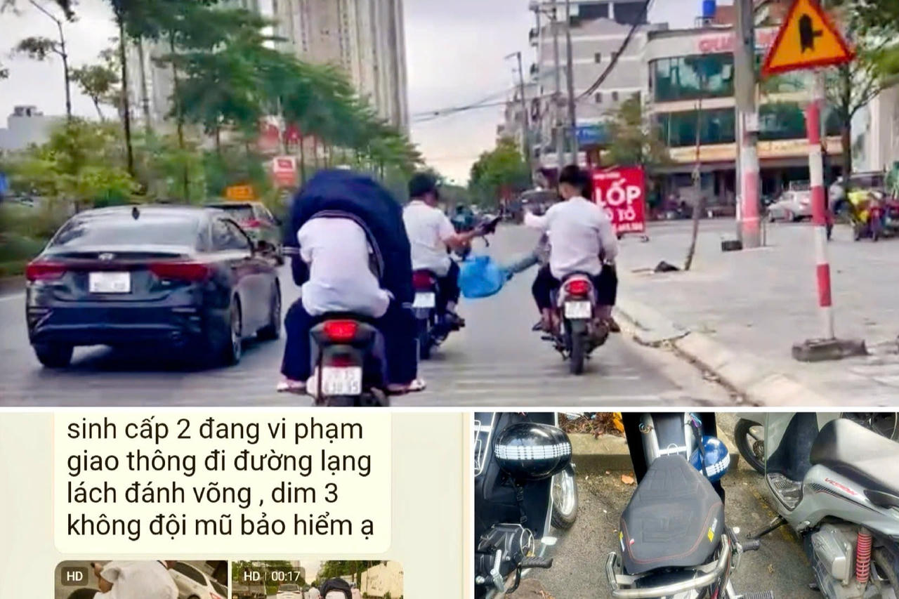 Xử phạt nhóm thanh, thiếu niên vi phạm giao thông từ hình ảnh do người dân cung cấp