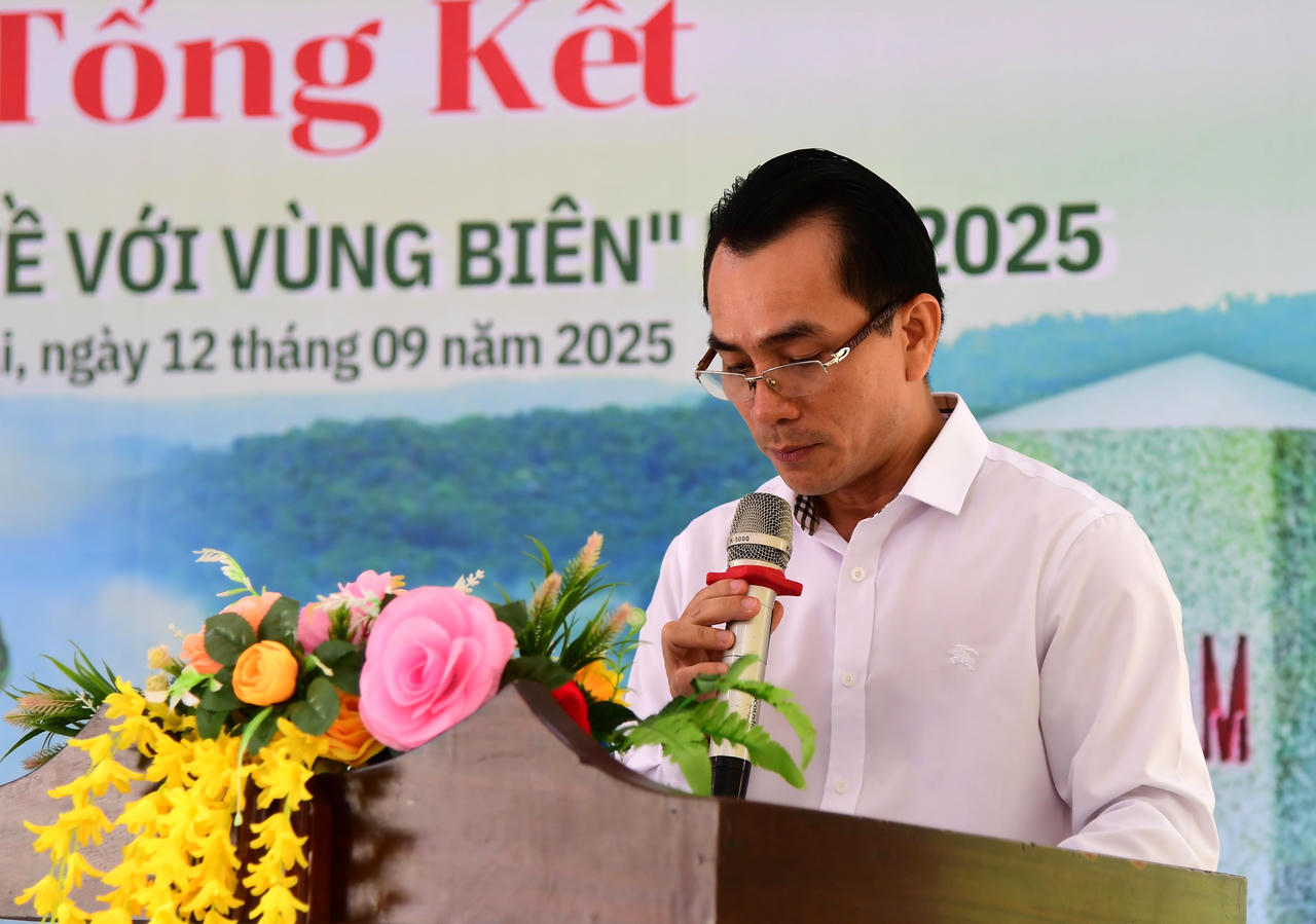 Đồng chí Đỗ Quang Trưởng – Trưởng Ban Truyền thông Đa phương tiện, kiêm Tổng thư ký Video Pháp luật báo cáo tổng kết chương trình