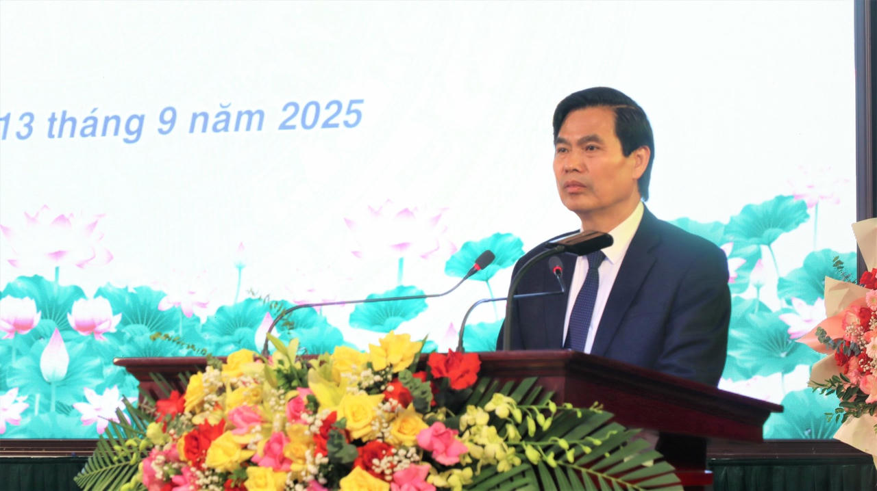 Bí thư Tỉnh ủy Sơn La Hoàng Quốc Khánh phát biểu tại buổi lễ.