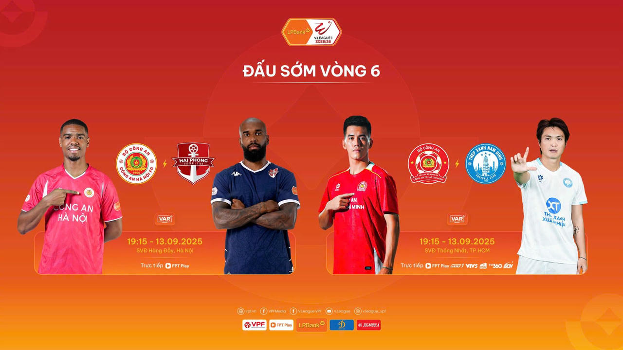Hai trận đấu sớm vòng 6 V.League 2025/26