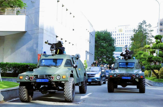 Công an TP HCM ra quân trấn áp tội phạm. (Ảnh trong bài: Núi Thành)