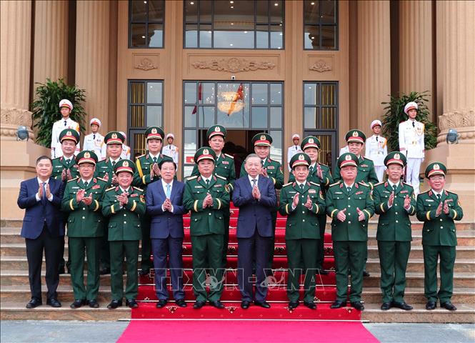 Tổng Bí thư Tô Lâm và các đại biểu. Ảnh: Trọng Đức/TTXVN