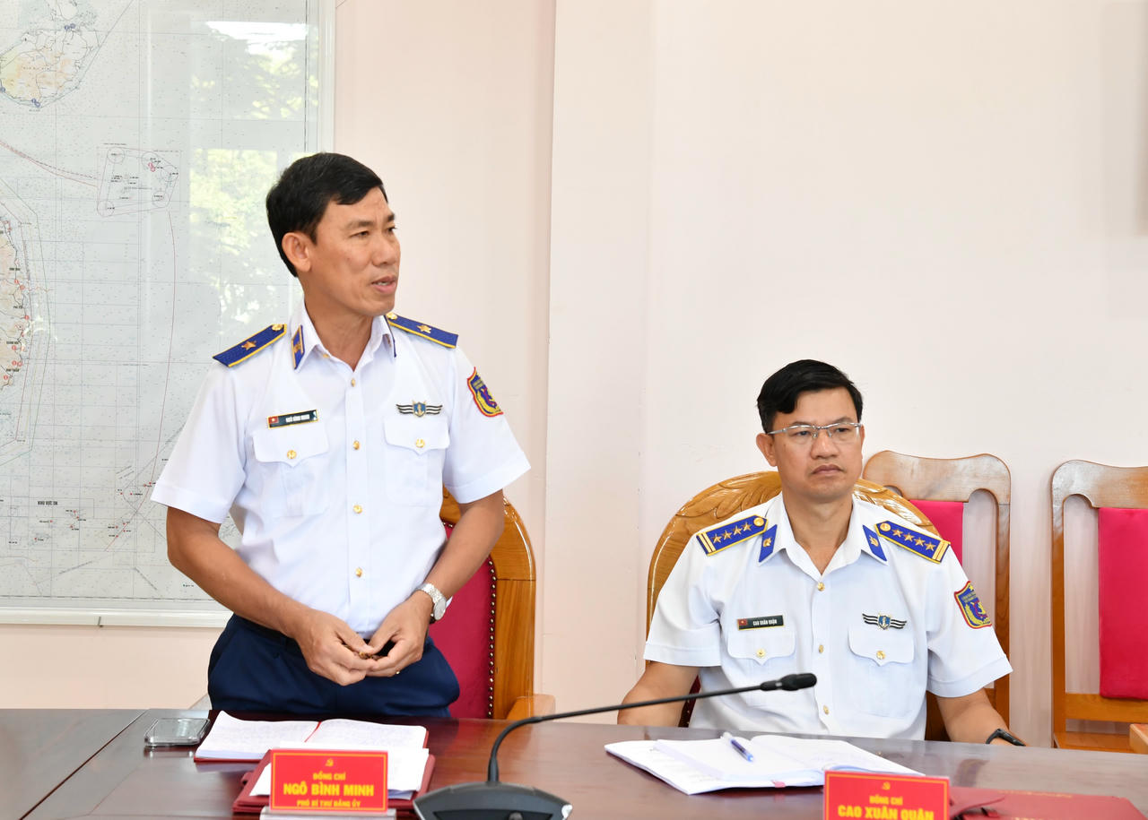 Thiếu tướng Ngô Bình Minh, Đảng ủy viên Đảng ủy Cảnh sát biển Việt Nam - Tư lệnh Bộ Tư lệnh Vùng Cảnh sát biển 3 phát biểu tại Hội nghị