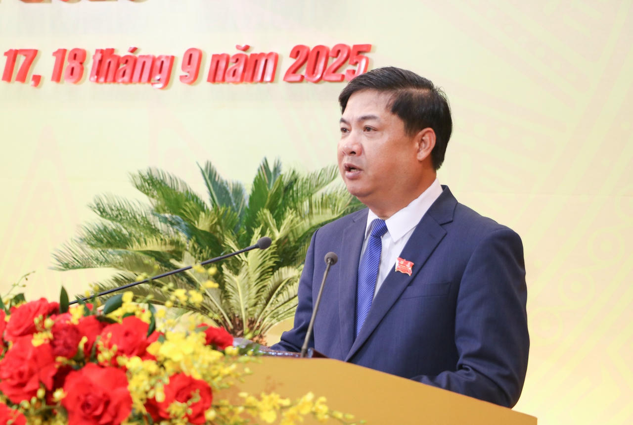 Bí thư Thành ủy Đà Nẵng Lương Nguyễn Minh Triết phát biểu tại Đại hội.