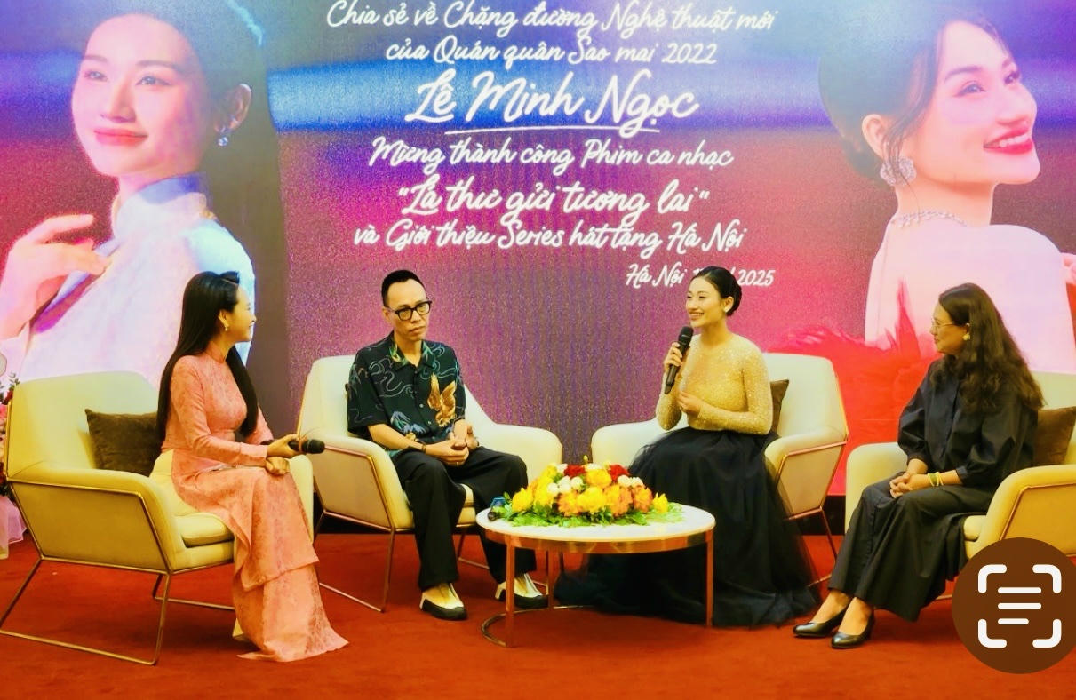 Sao Mai Minh Ngọc chia sẻ về bộ phim ca nhạc "Lá thư gửi tương lai) (ảnh B.C)