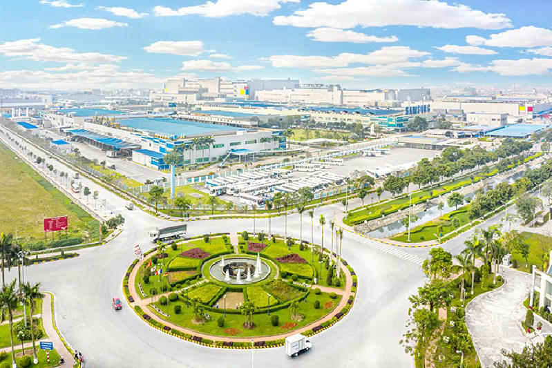 Khu công nghiệp Yên Phong, tỉnh Bắc Ninh. (Ảnh: Báo Đầu tư)