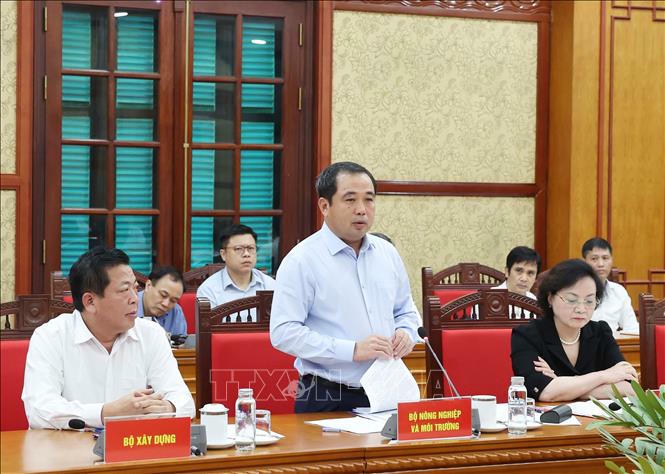 Quyền Bộ trưởng Bộ Nông nghiệp và Môi trường Trần Đức Thắng phát biểu. Ảnh: Thống Nhất/TTXVN