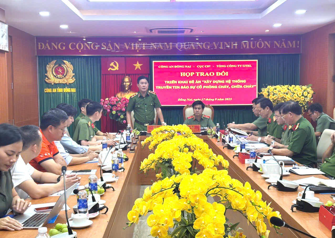 Công an tỉnh Đồng Nai đề nghị GTEL hỗ trợ hạ tầng viễn thông, chính sách giá phù hợp.