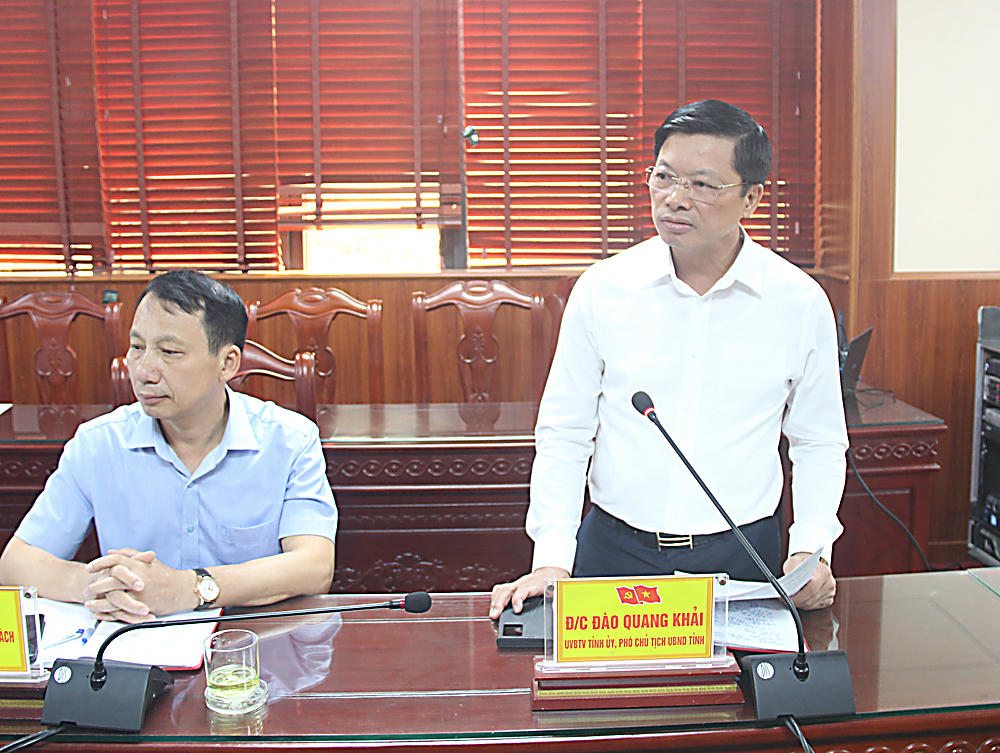 Phó Chủ tịch UBND tỉnh Bắc Ninh Đào Quang Khải phát biểu tại hội nghị.