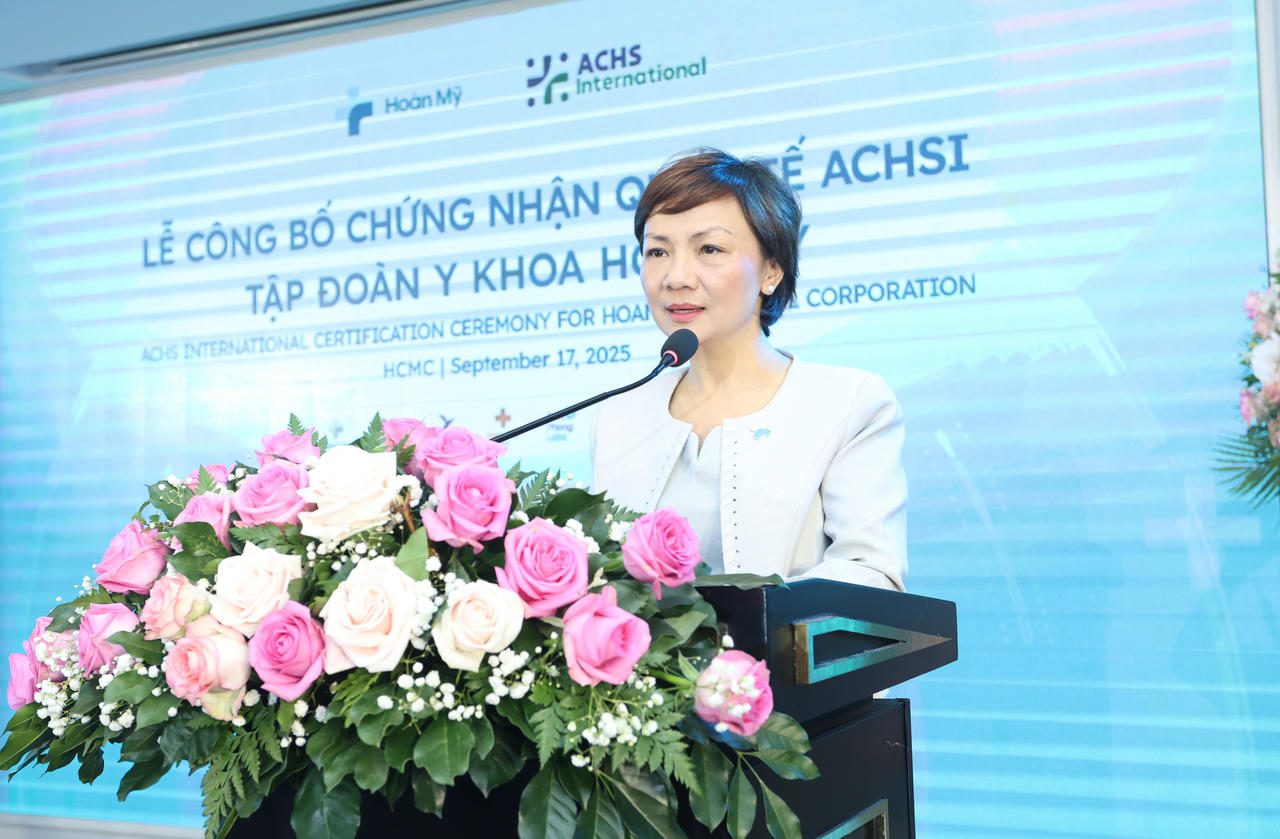Bà Huỳnh Bích Liên - Tổng Giám đốc Tập đoàn y khoa Hoàn Mỹ.