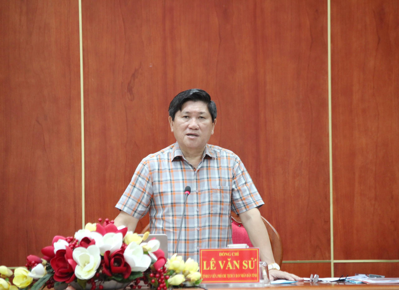 Ông Lê Văn Sử - Phó Chủ tịch UBND tỉnh Cà Mau phát biểu kết luận cuộc họp.