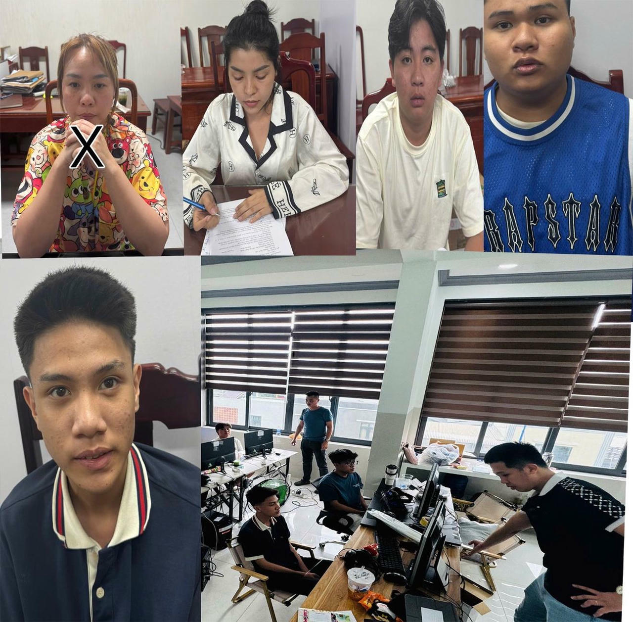 Ngày 18/6/2025, Công an Thanh Hóa xóa ổ nhóm chuyên lừa đảo chiếm đoạt tài sản trên không gian mạng bằng hình thức mua quần áo, bốc thăm trúng thưởng. Ảnh: Công an Thanh Hoá