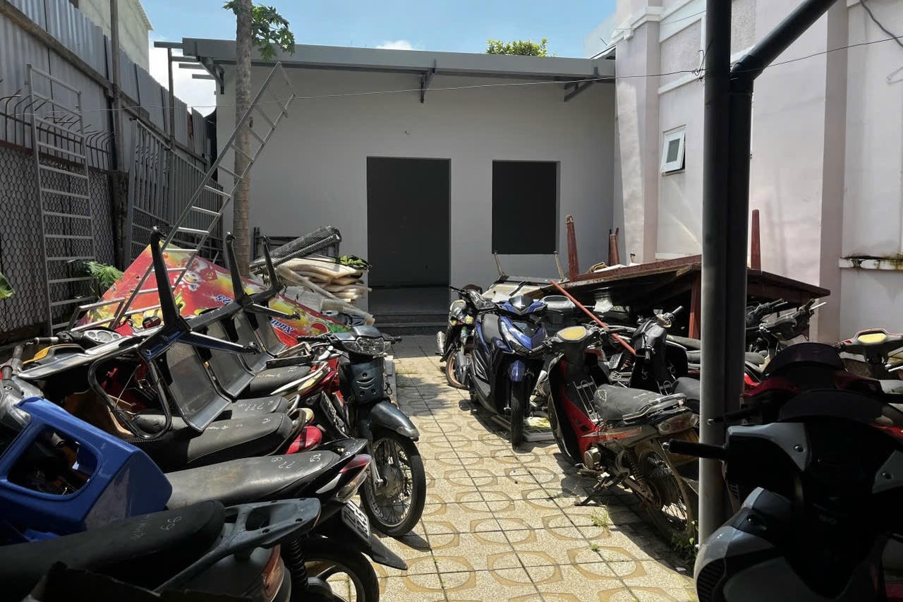 103 xe mô tô mà Công an phường Rạch Dừa đang tạm giữ