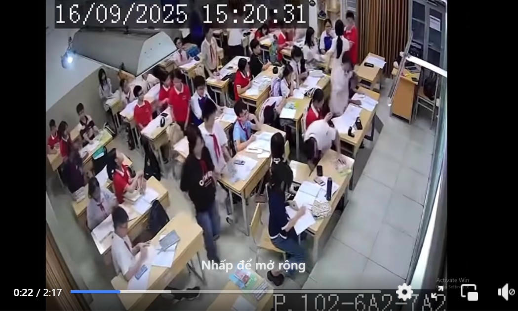 Thông tin ban đầu về clip cô giáo bị học sinh hành hung ngay trong lớp học ở trường THCS Đại Kim