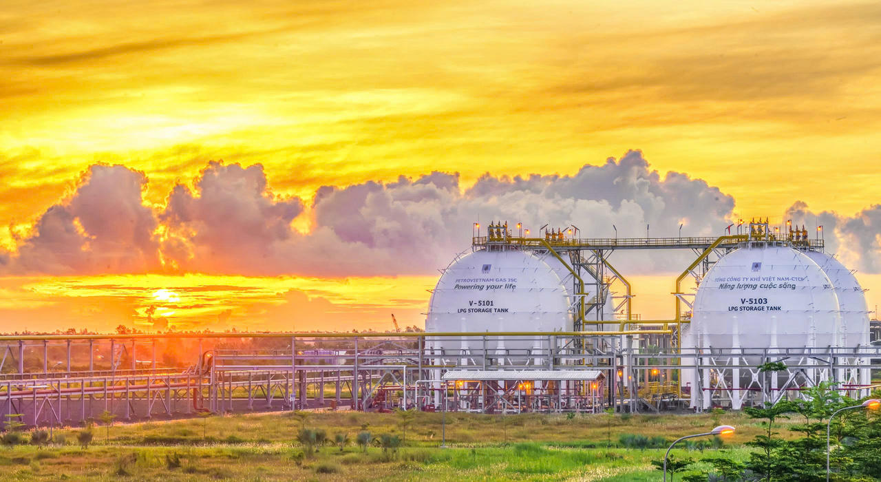 Bồn chứa LPG tại GPP Cà Mau.