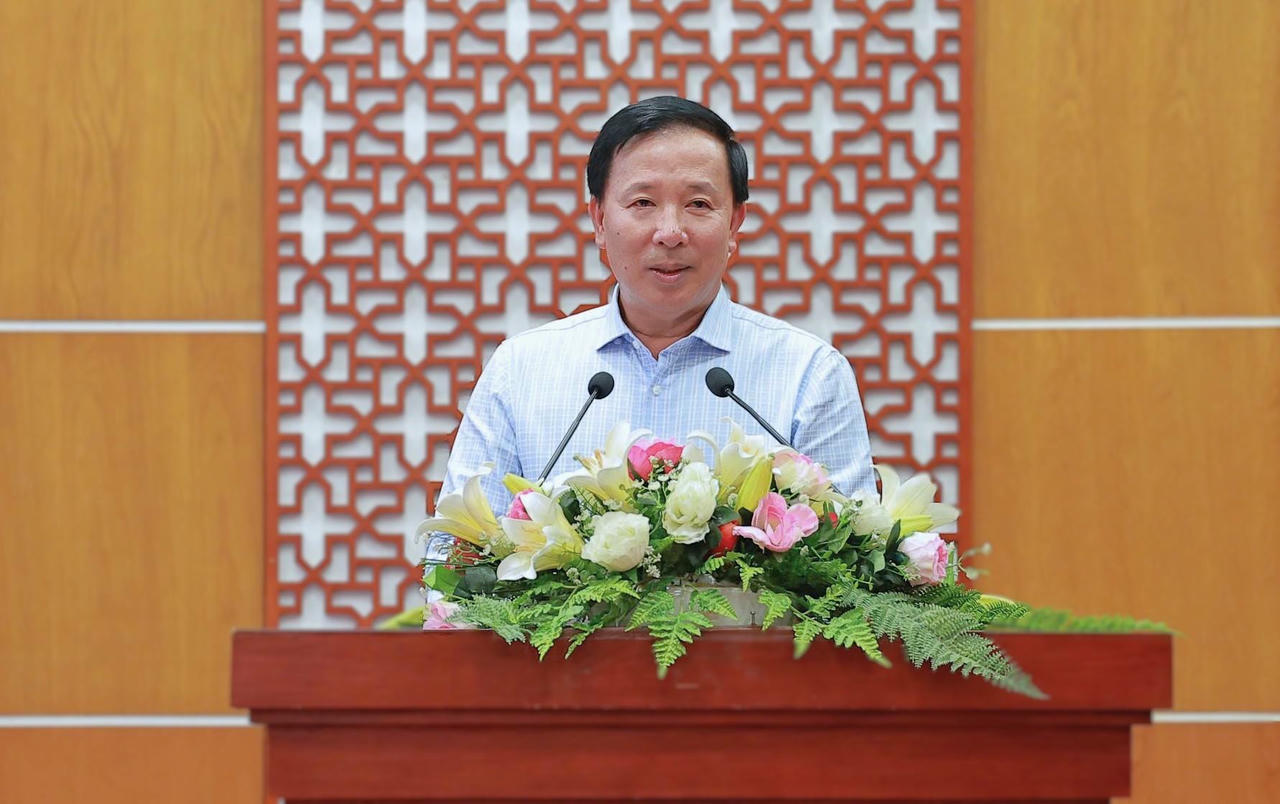 Chủ tịch UBND tỉnh Tây Ninh Nguyễn Văn Út phát biểu tại hội nghị (ảnh: VK)