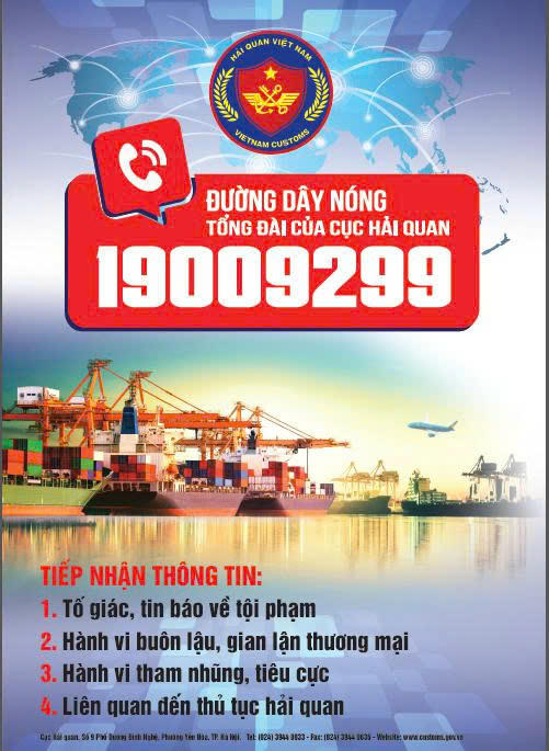 Đường dây nóng Cục Hải quan.