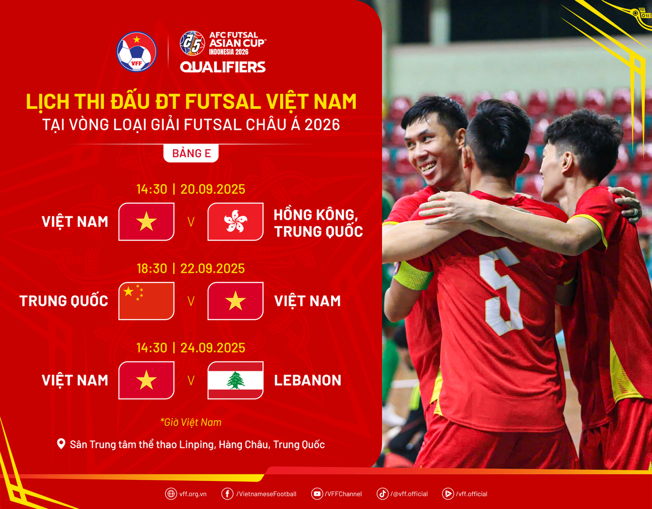 Futsal Việt Nam không e ngại các đối thủ