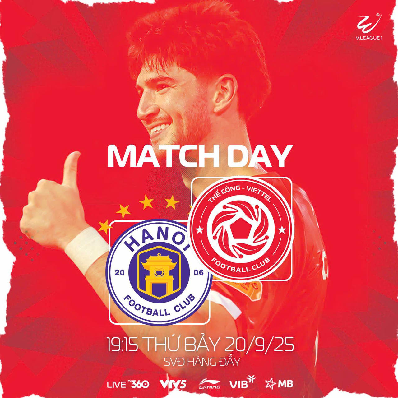 Vòng 4 V.League 2025/26: Tâm điểm trận “derby” trên sân Hàng Đẫy