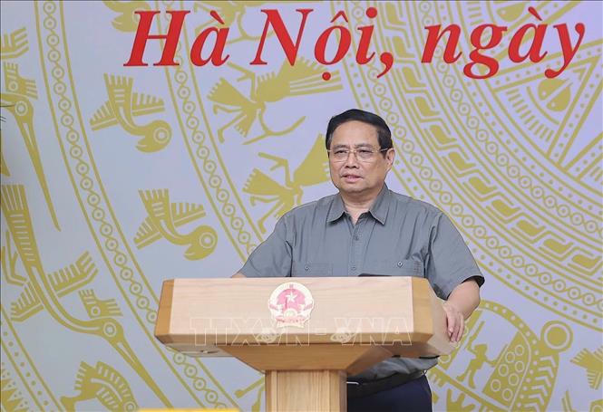Thủ tướng Chính phủ Phạm Minh Chính chủ trì phiên họp. Ảnh: Dương Giang/TTXVN