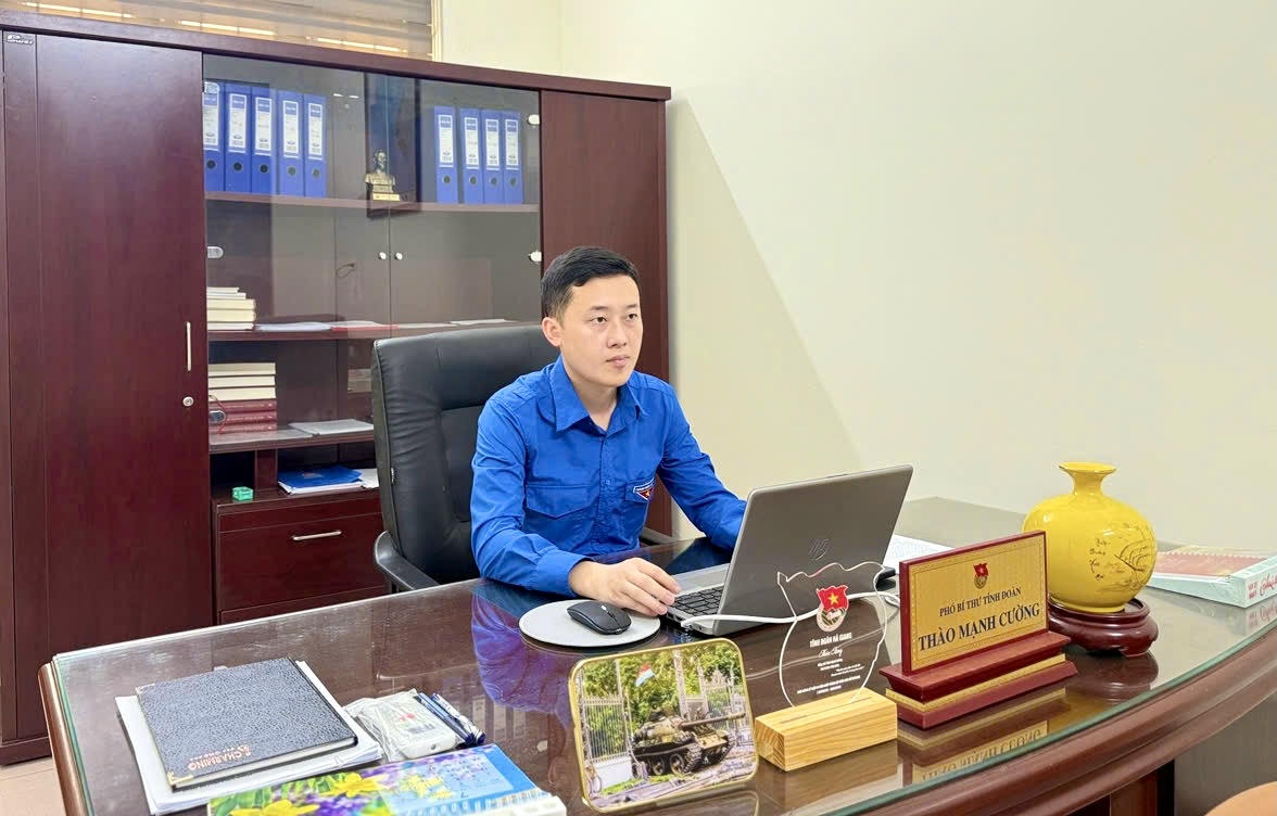 Anh Thào Mạnh Cường, Phó Bí thư Tỉnh đoàn Tuyên Quang. (Ảnh: Lê Hanh)