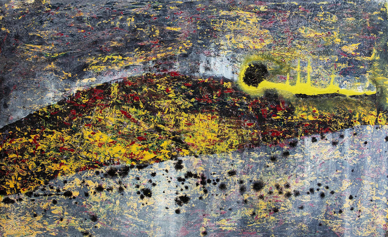 Tranh vẽ chung của Beni và Thanh Hà. Ảnh: BTC