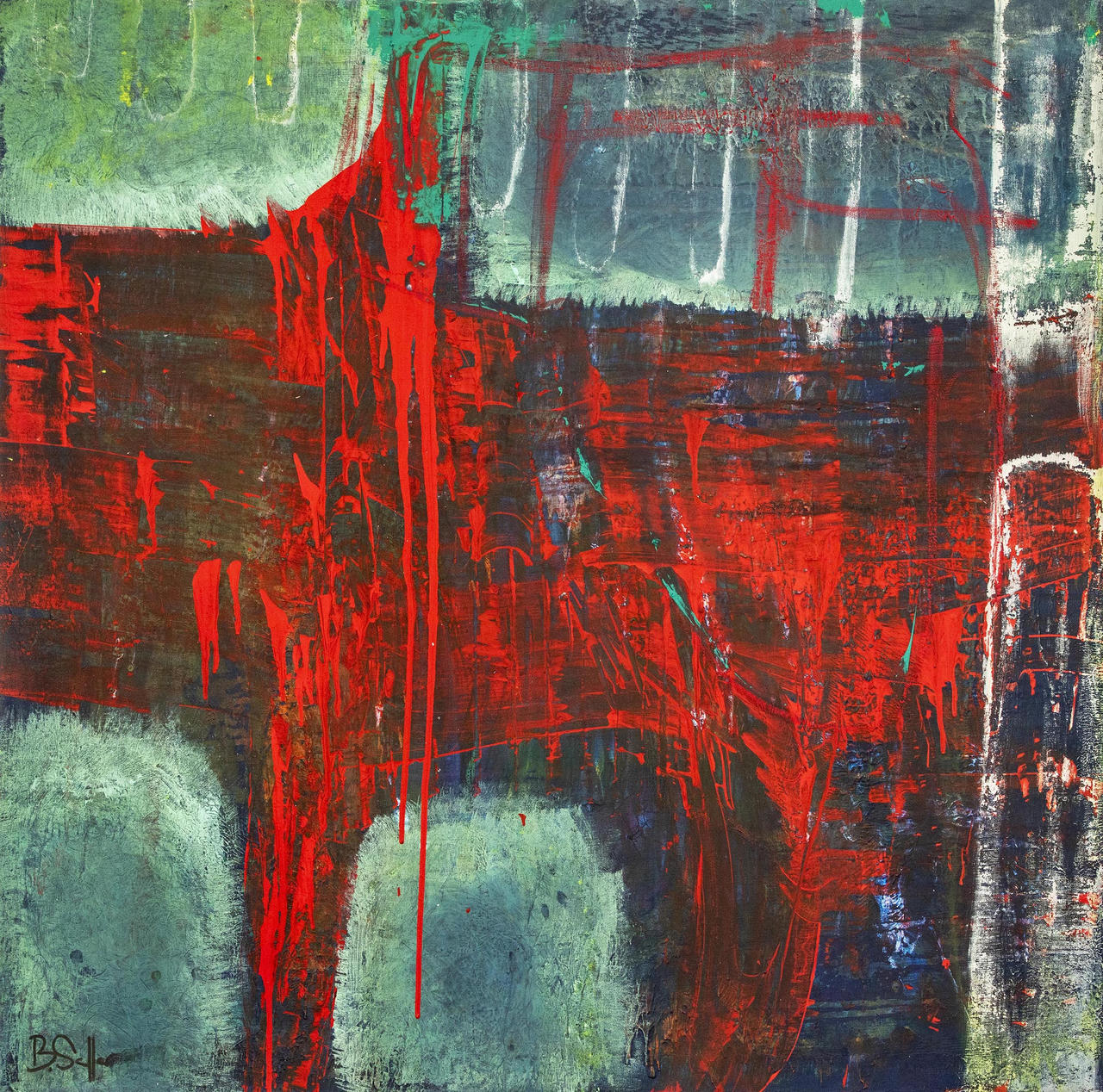 Theo Giám tuyển Lý Đợi, tranh của Beni chất chứa tinh thần trừu tượng. Ảnh: BTC