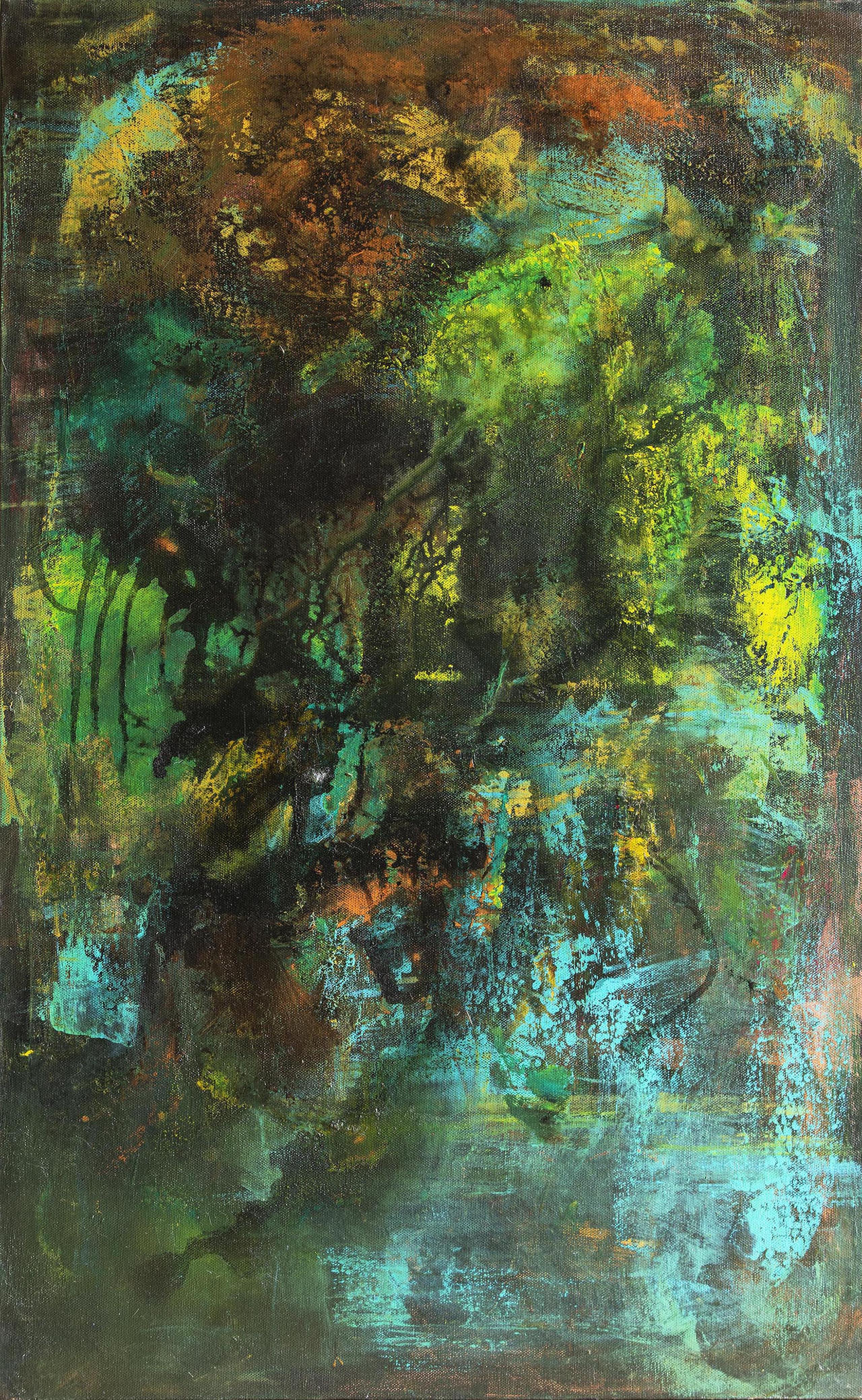 Họa sĩ Ngô Lực đánh giá tranh của Thanh Hà thấm đẫm tính huyền bí Á Đông. Ảnh: BTC