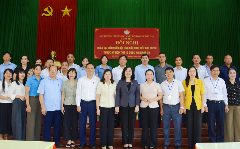 Đoàn ĐBQH tỉnh Bắc Ninh tiếp xúc cử tri xã Mỹ Thái trước kỳ họp thứ 10, Quốc hội khóa XV