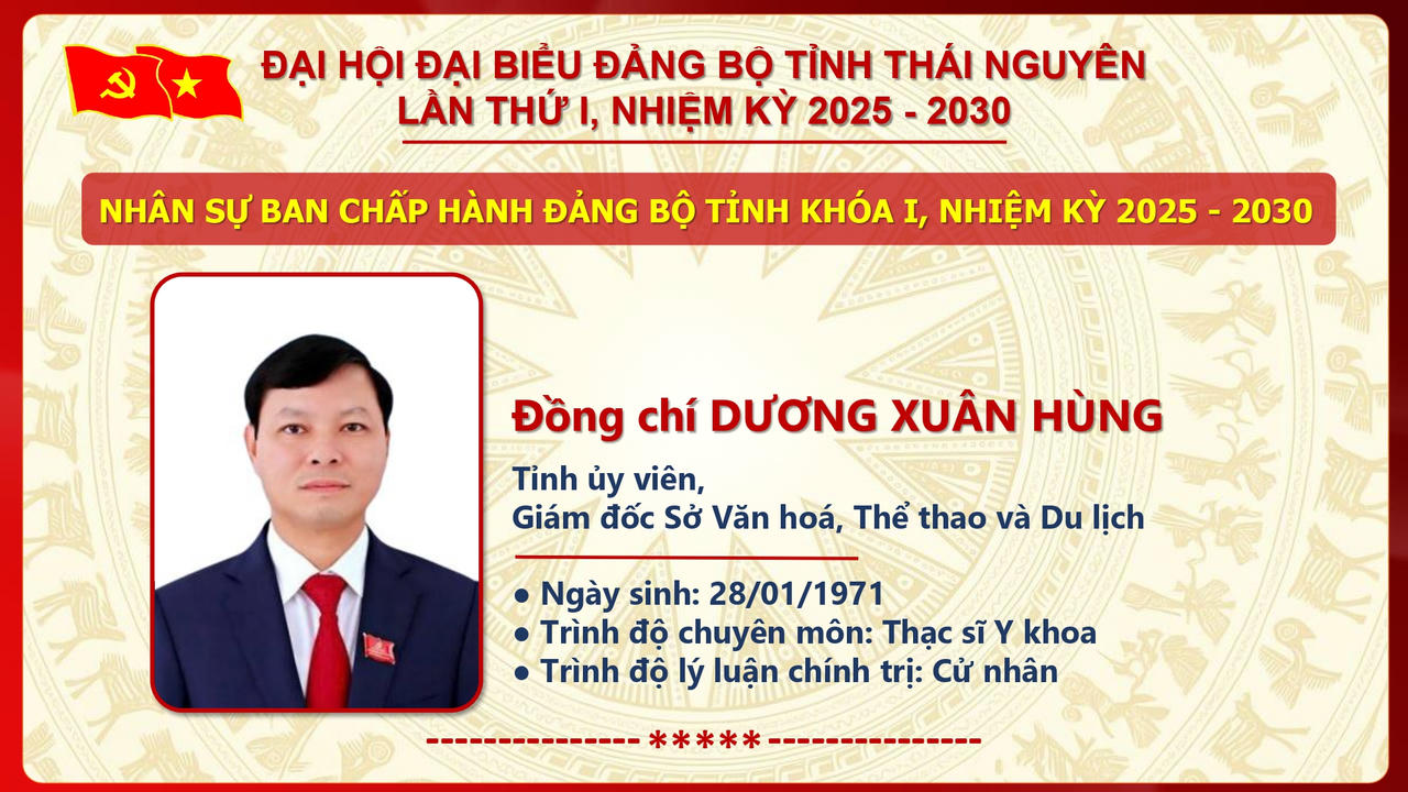 Ông Trịnh Việt Hùng giữ chức Bí thư Tỉnh ủy Thái Nguyên nhiệm kỳ 2025 - 2030