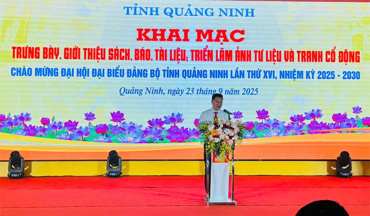 Giám đốc Sở Văn hóa, Thể thao và Du lịch tỉnh Quảng Ninh Nguyễn Việt Dũng phát biểu tại sự kiện.