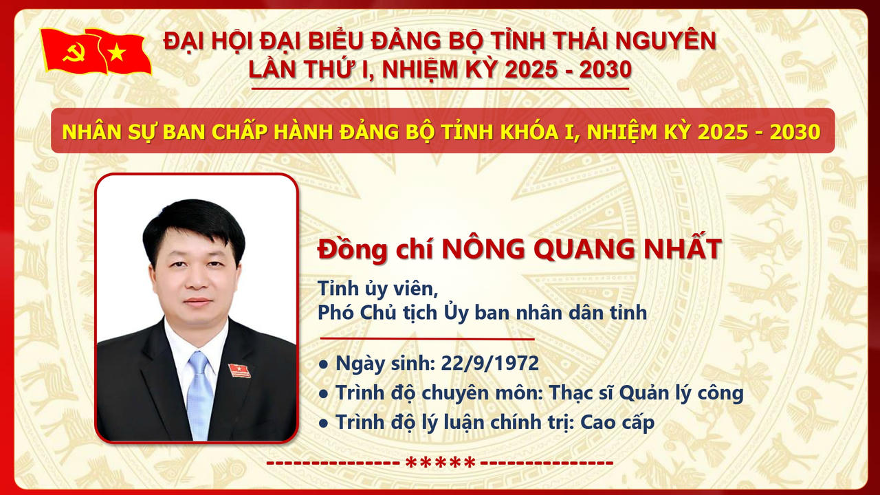 Ông Trịnh Việt Hùng giữ chức Bí thư Tỉnh ủy Thái Nguyên nhiệm kỳ 2025 - 2030
