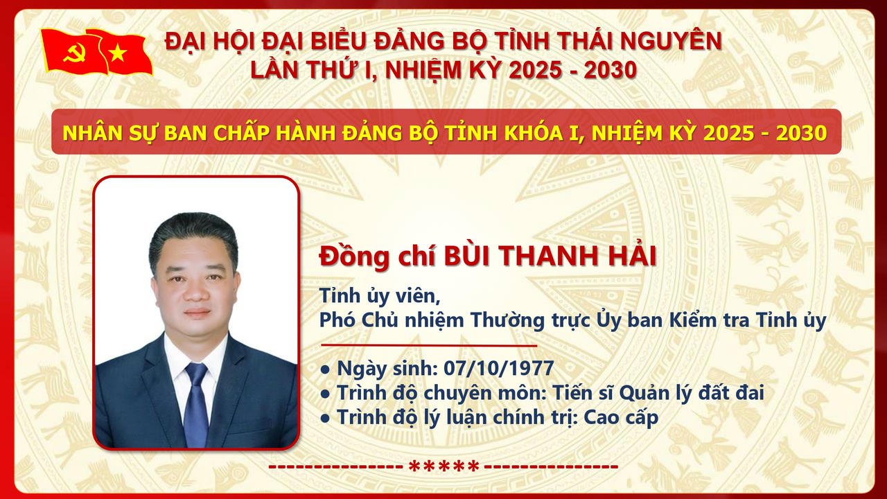Ông Trịnh Việt Hùng giữ chức Bí thư Tỉnh ủy Thái Nguyên nhiệm kỳ 2025 - 2030