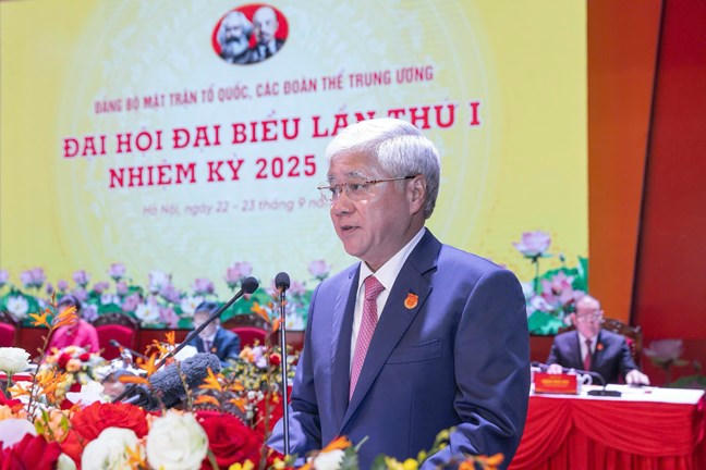 Đồng chí Đỗ Văn Chiến phát biểu khai mạc Đại hội. Ảnh: PV